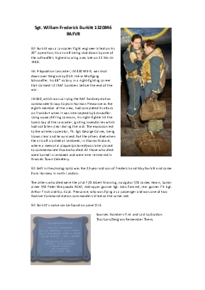 A preview of a PDF biography for Burkitt, William Frederick